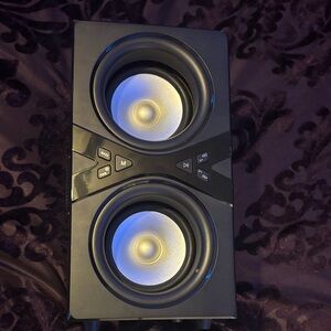 Bass Dual Portable Speaker in Black and Silver